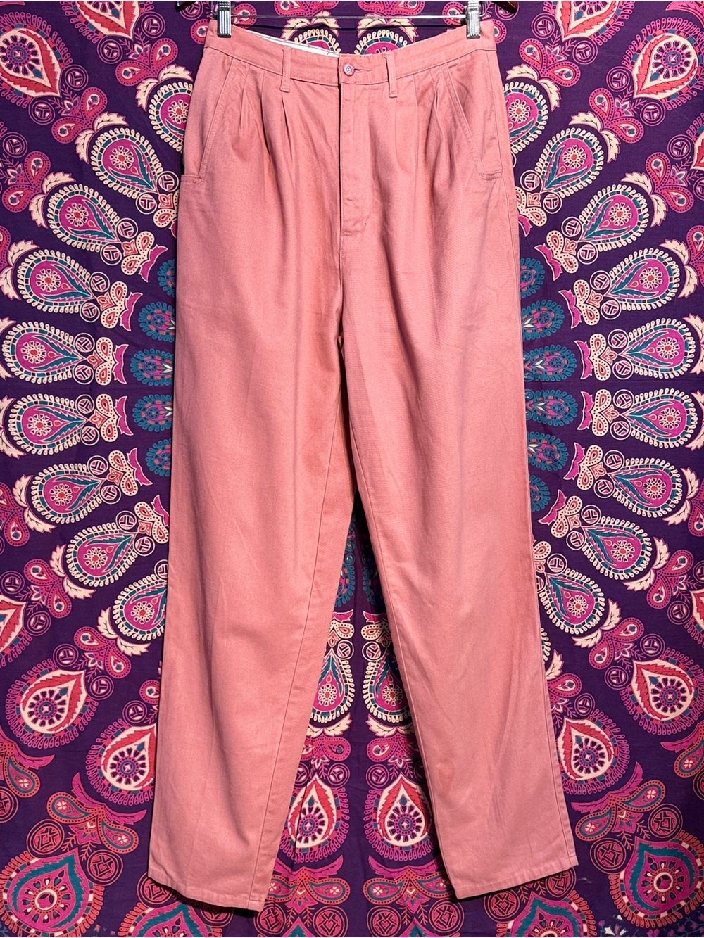 80’s/90’s Lady Footlocker high waisted Dusty rose coloured trousers